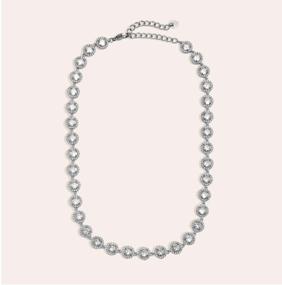 „Lumina“ Funkelnde Rundstein Halskette
