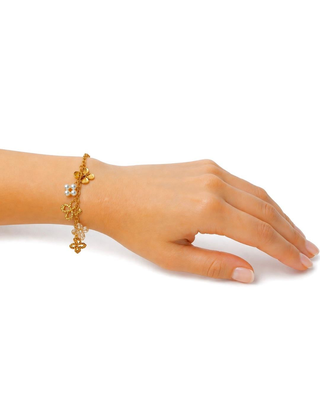 Golden Garden Charm Armband
