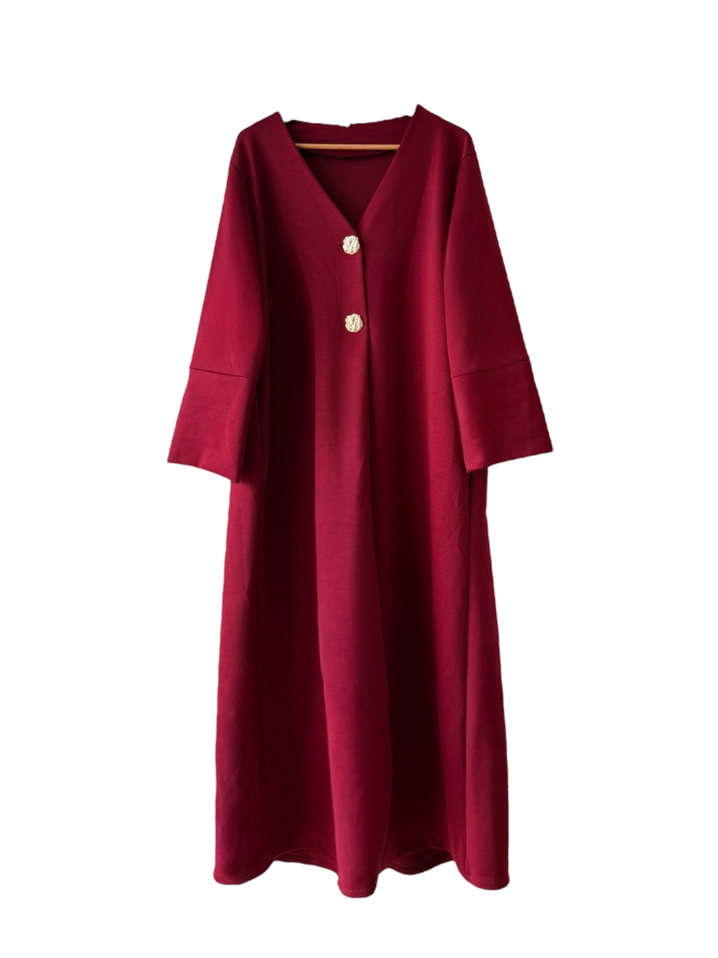 Maxikleid „Liora“ mit Zierknöpfen