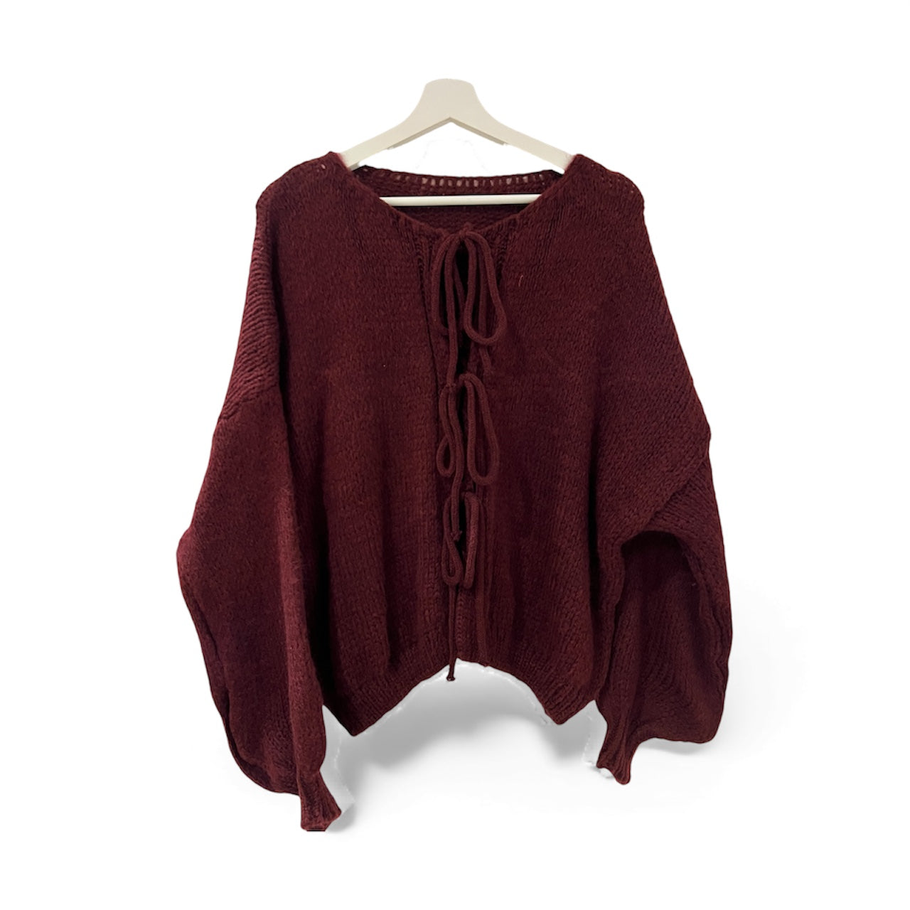 Strickpullover mit Schnürdetails- in verschiedenen Farben