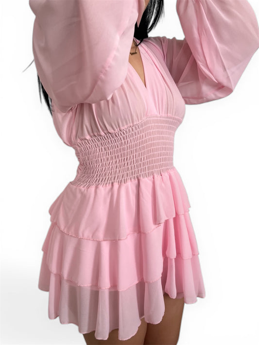 „Sunny“ Rüschenkleid mit Taillengürtel