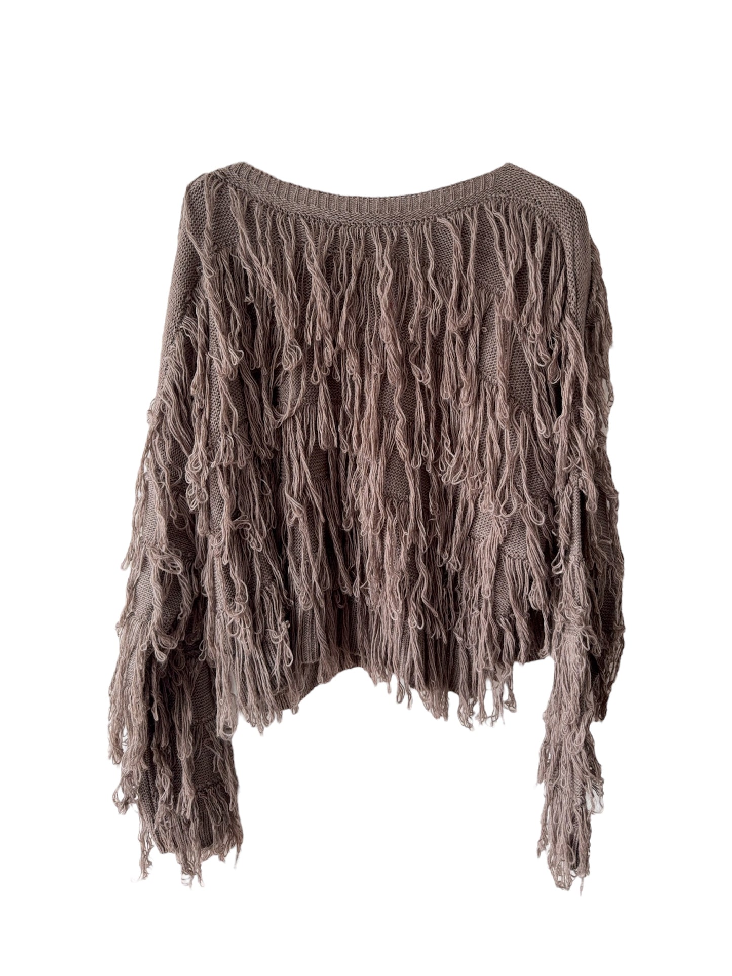 Fransen-Strickpullover