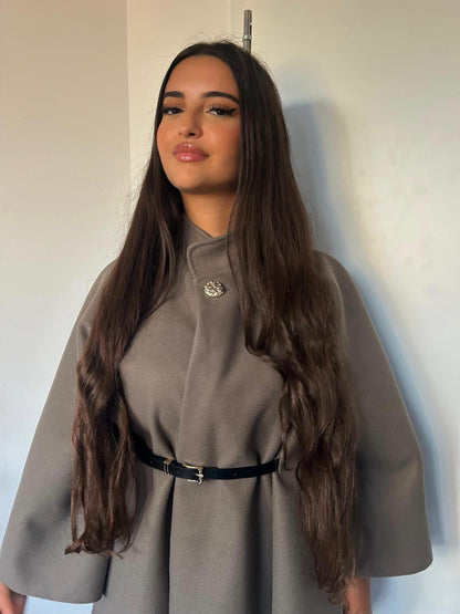 Poncho „Giulia“ mit Taillengürtel