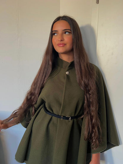 Poncho „Giulia“ mit Taillengürtel