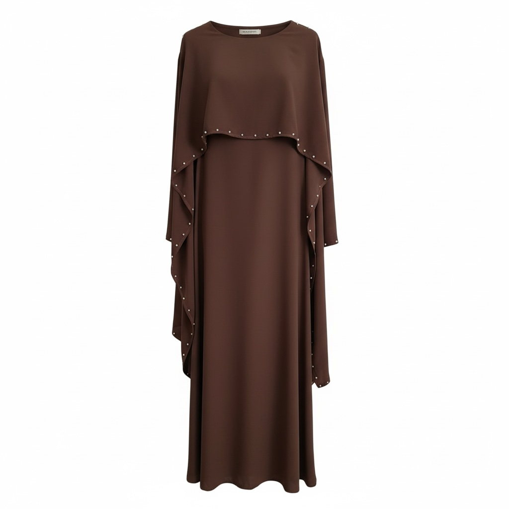 Abaya mit Perlenverzierung