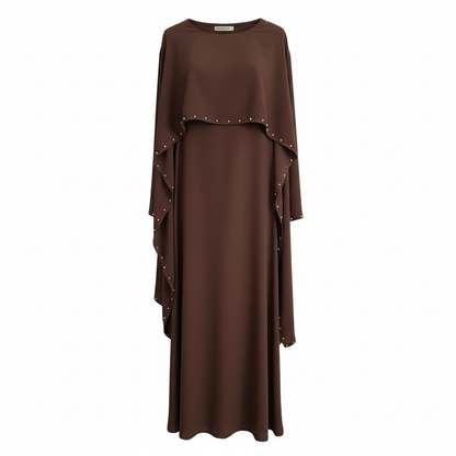 Abaya mit Perlenverzierung