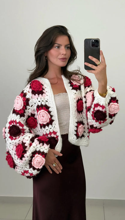 Shadow Bloom Cardigan (Handmade)
