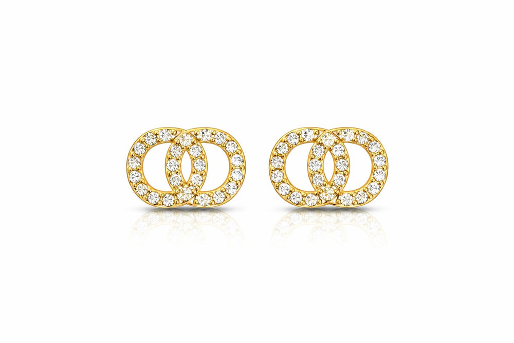 Ohrringe „Isabella“ – Elegante Gold-Ohrstecker im funkelnden Diamanten