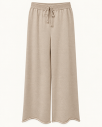 Weite Strickhose mit Bindebund