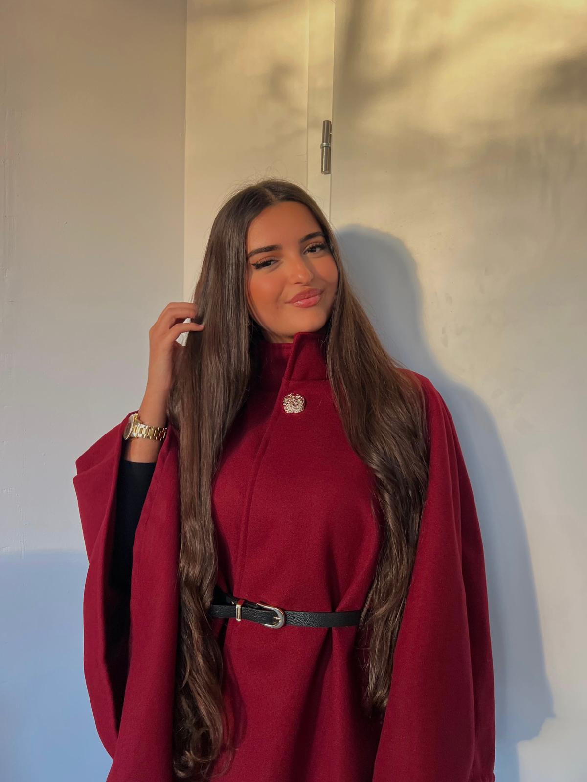 Poncho „Giulia“ mit Taillengürtel