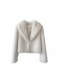 Cropped Kunstfelljacke „Amara“