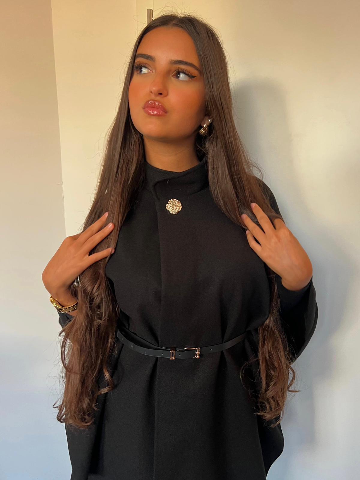 Poncho „Giulia“ mit Taillengürtel