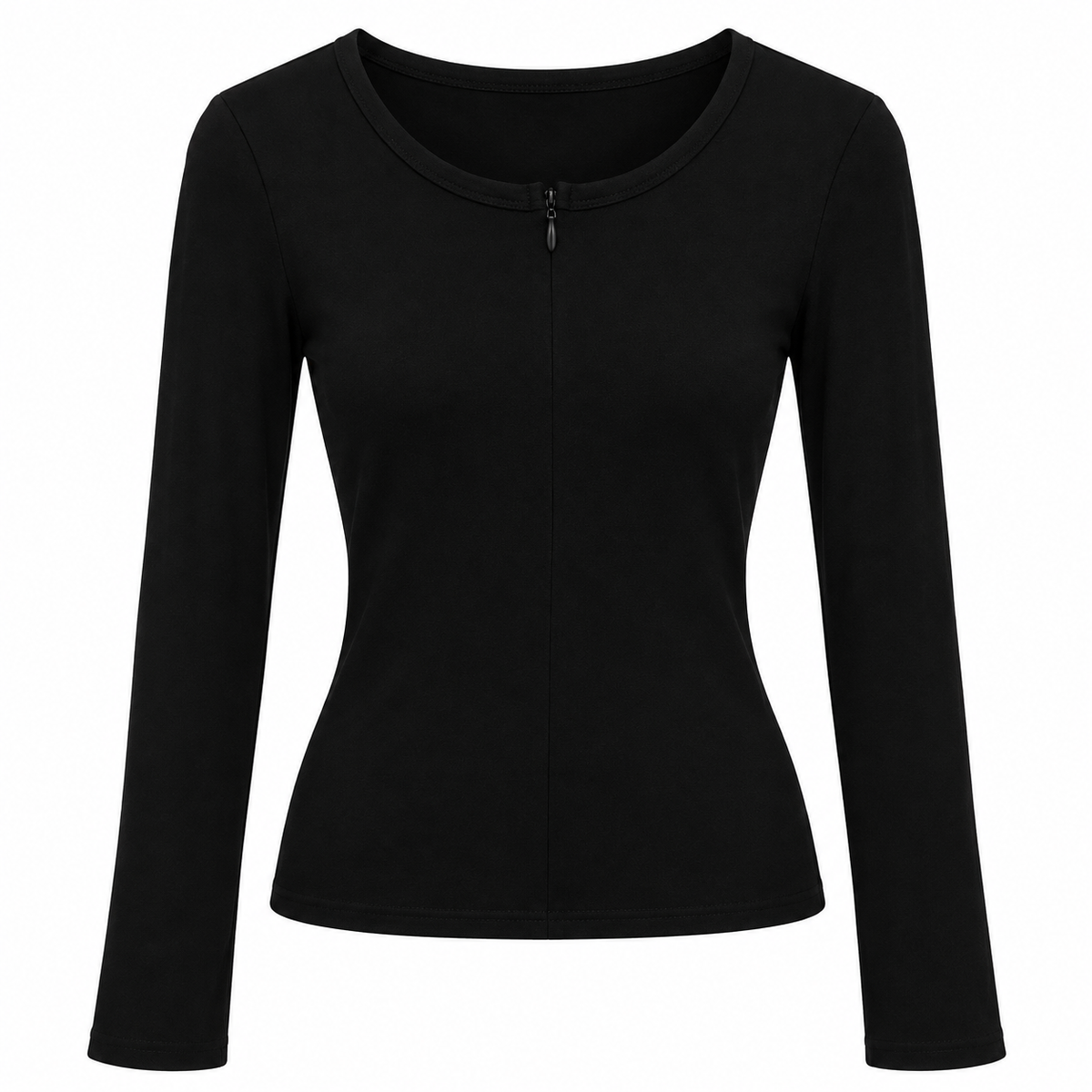 Basic Longsleeve mit Zipper