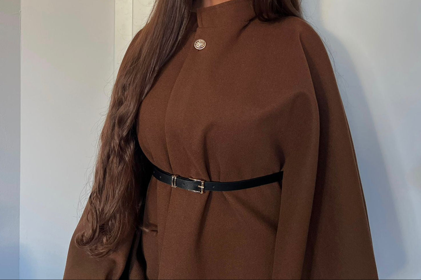 Poncho „Giulia“ mit Taillengürtel