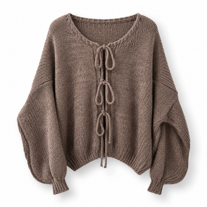 „Mirelle“ - Strickpullover mit Schnürdetails- in verschiedenen Farben