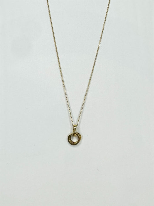 Halskette „Serena“ – Minimalistische Kreis Halskette in Gold
