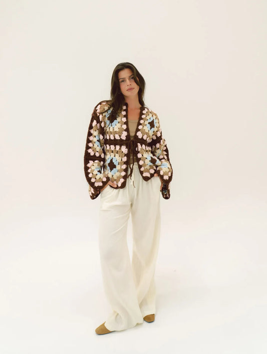 Choco Pastello Cardigan (Handmade)
