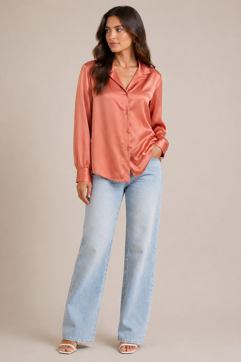 Satin Bluse