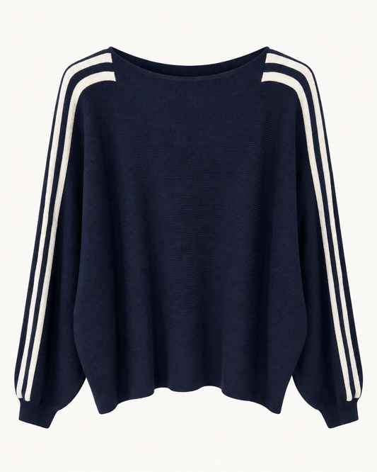 Oversize Strickpullover mit Streifen