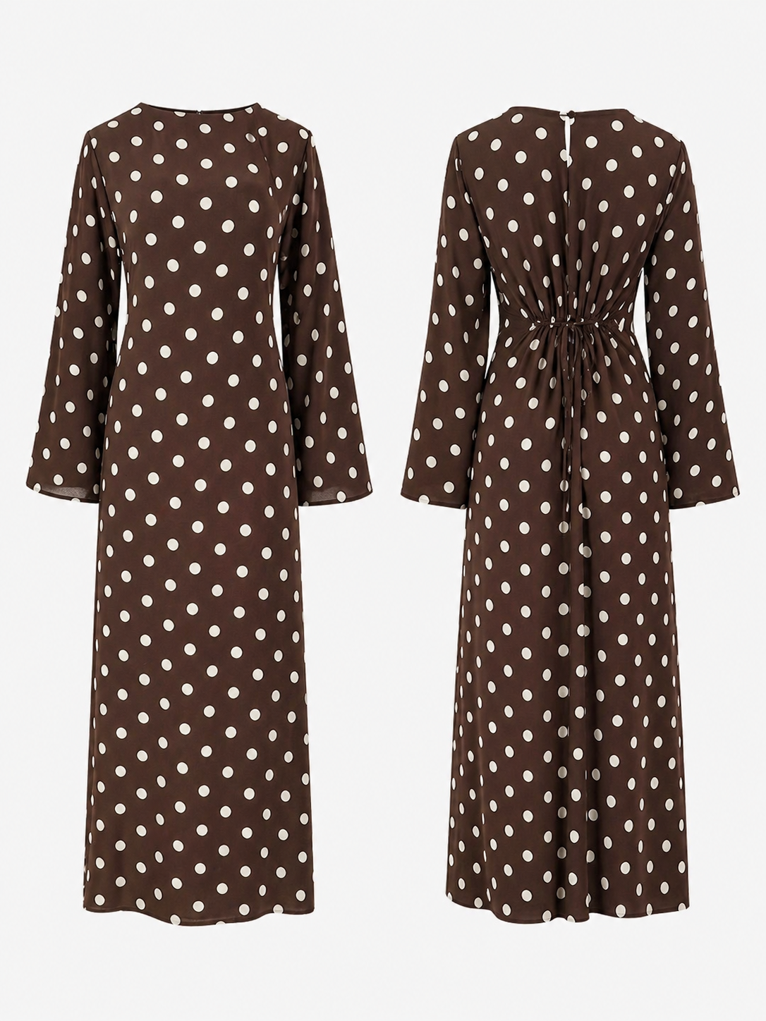 Polka Dot Abaya mit schnüren ￼￼