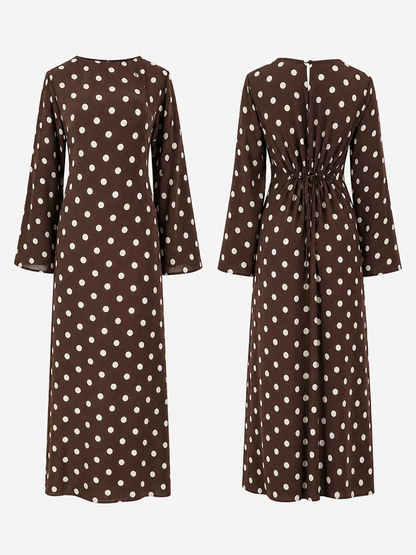 Polka Dot Abaya mit schnüren ￼￼