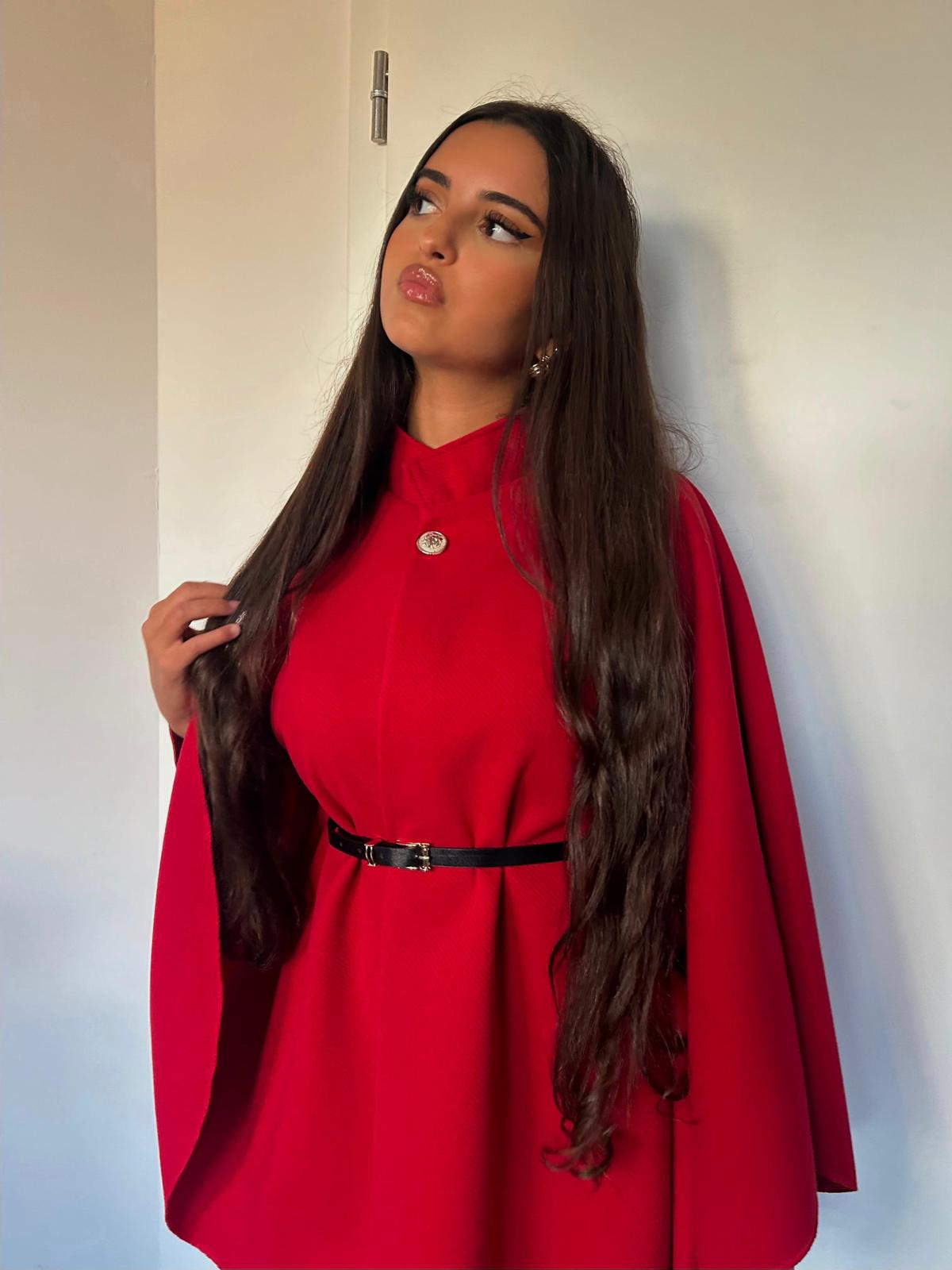 Poncho „Giulia“ mit Taillengürtel