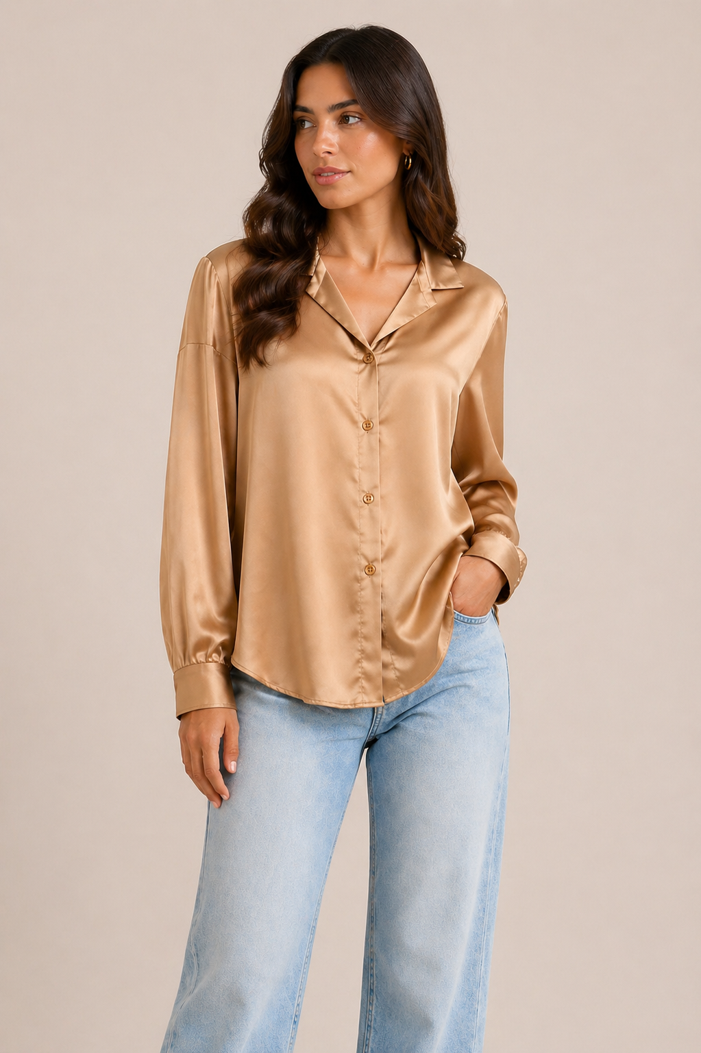 Satin Bluse