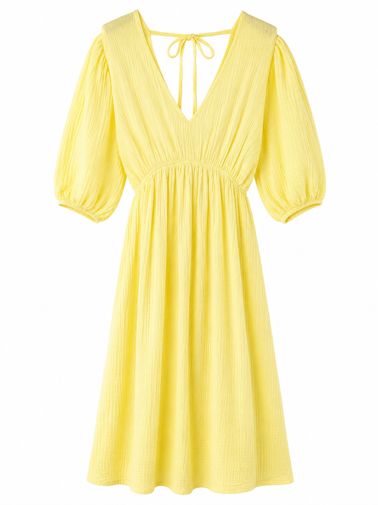 Musselin Kleid Lang