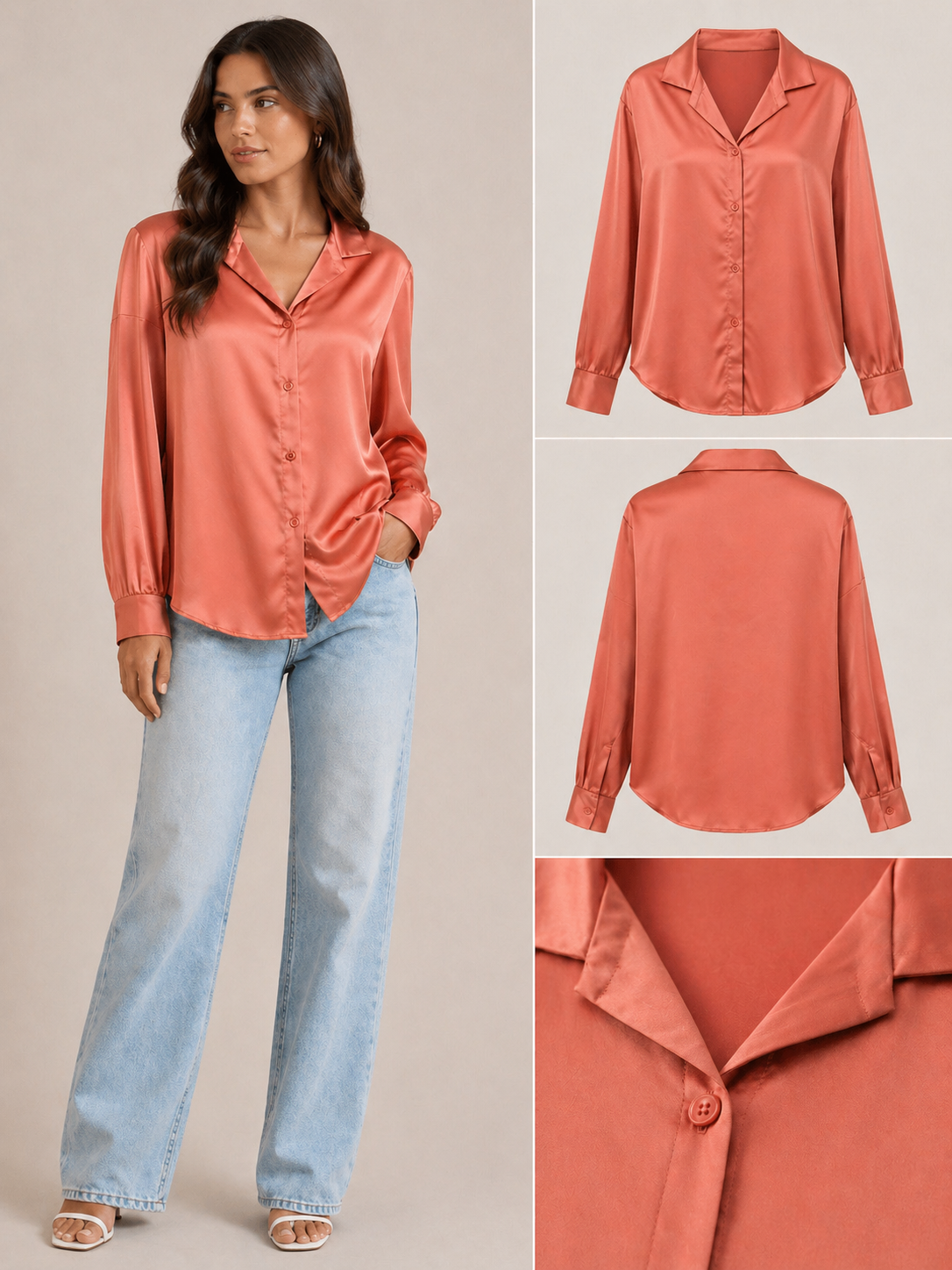 Satin Bluse