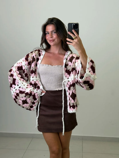 Berry Blush Cardigan (Handmade)