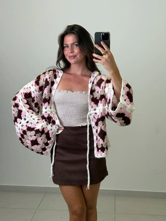 Berry Blush Cardigan (Handmade)