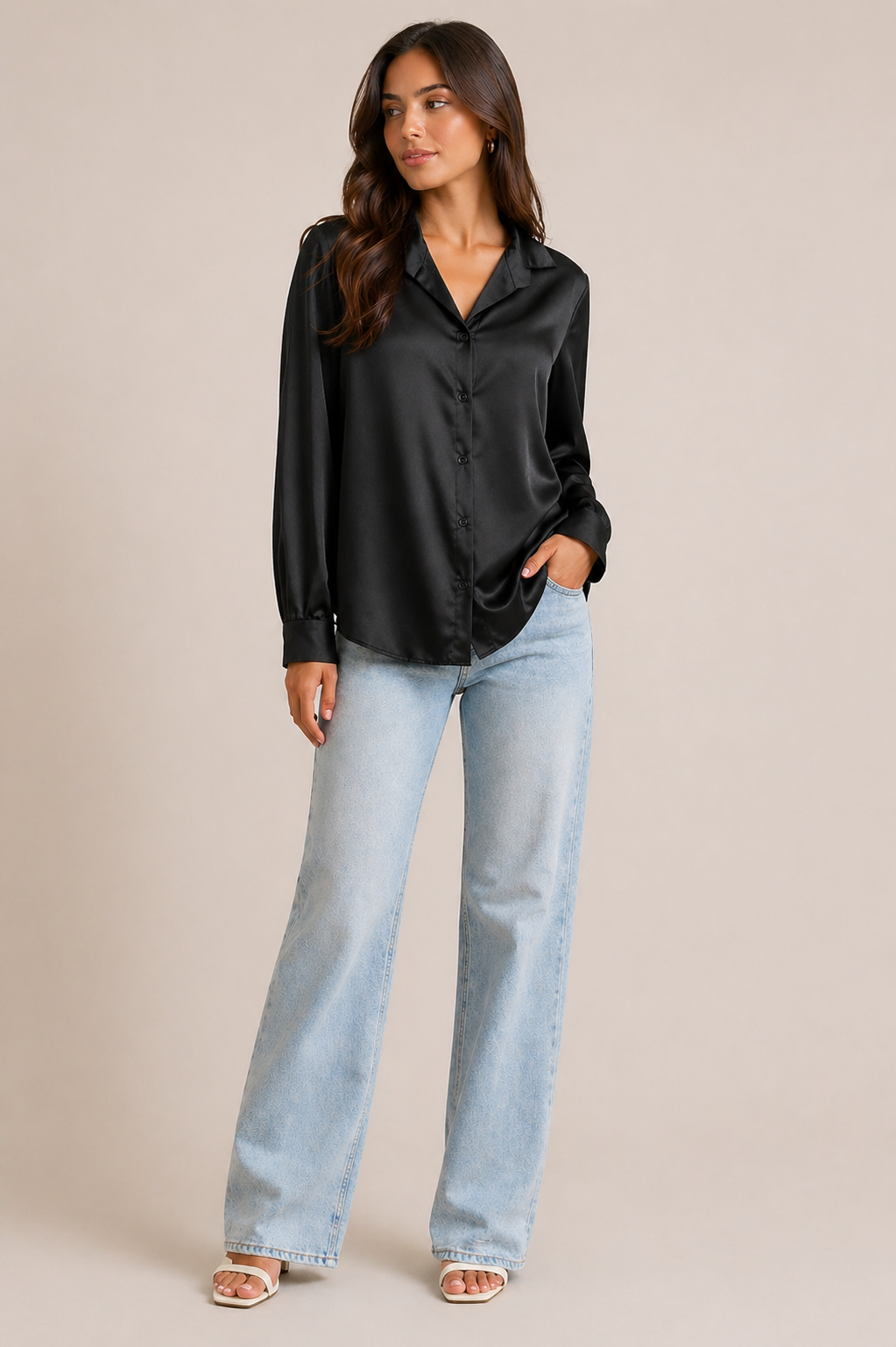 Satin Bluse