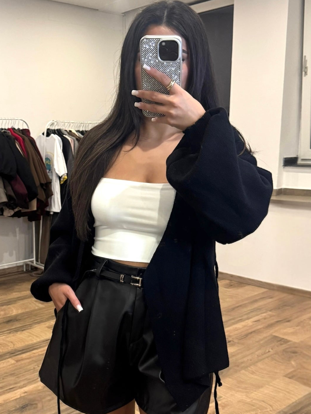 Strickjacke mit Bindegürtel – verschiedene Farben