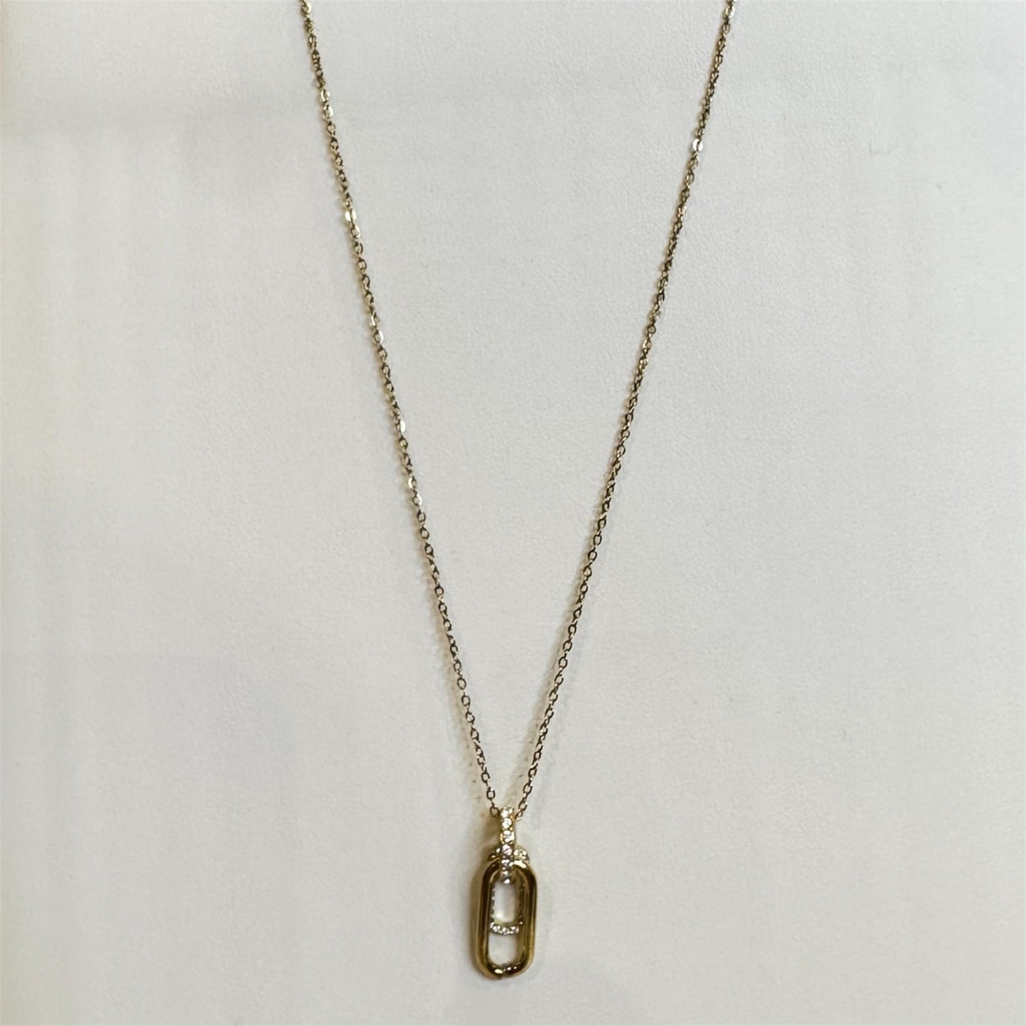 Halskette „Luciana“ – Elegante Goldkette mit modernem Kristallanhänger