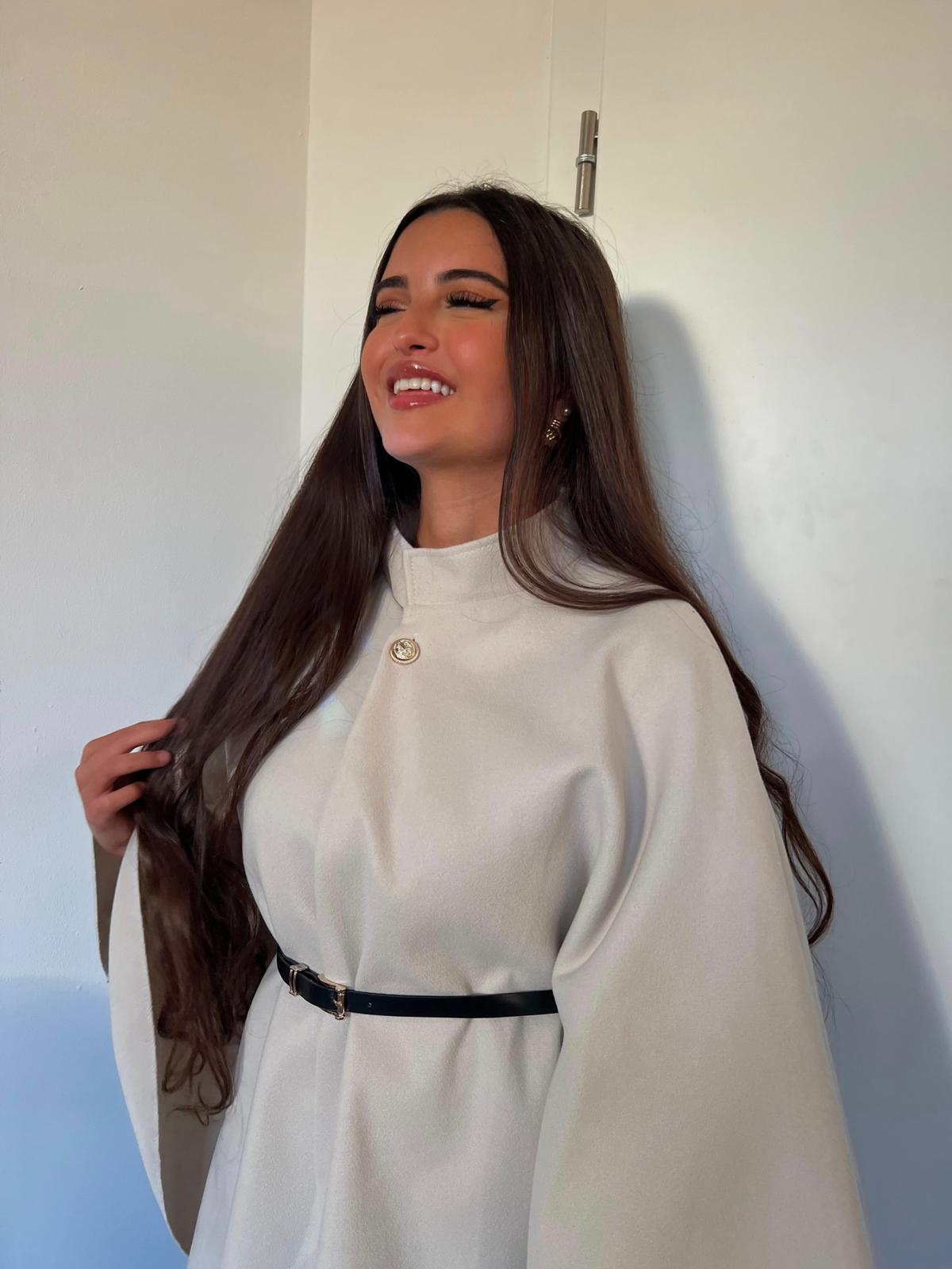 Poncho „Giulia“ mit Taillengürtel