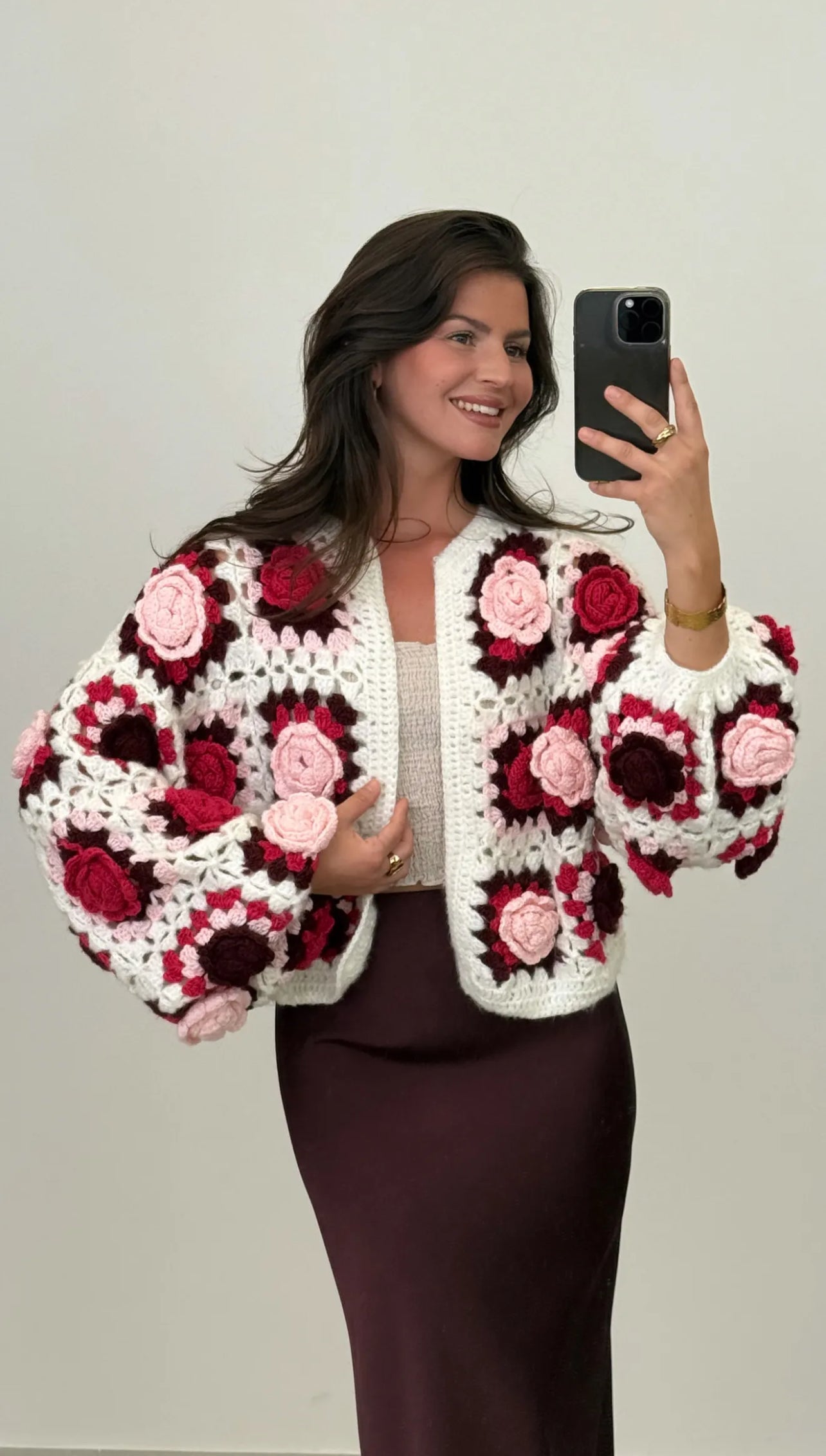 Shadow Bloom Cardigan (Handmade)