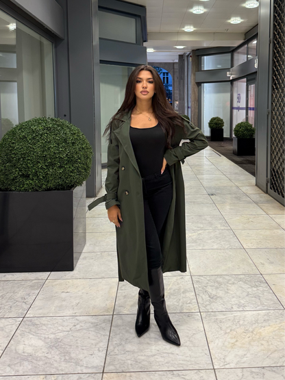Eleganter Trenchcoat „Victoria“ – Langer Damenmantel