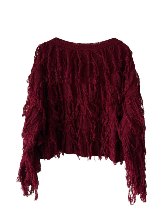 Fransen-Strickpullover