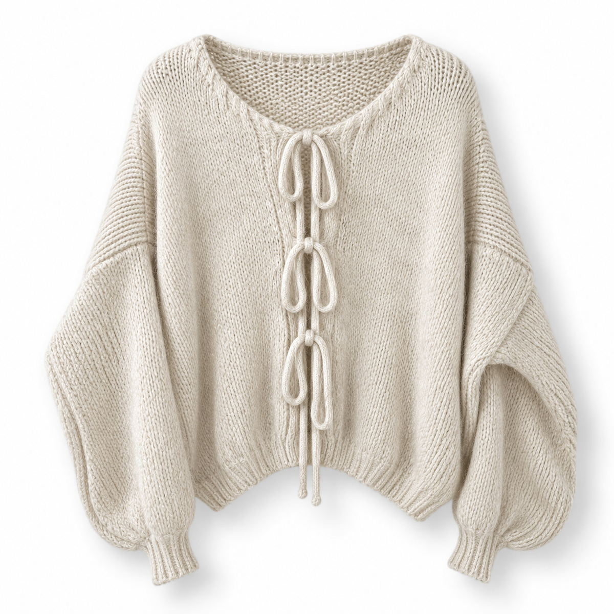 „Mirelle“ - Strickpullover mit Schnürdetails- in verschiedenen Farben