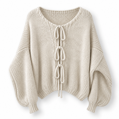 „Mirelle“ - Strickpullover mit Schnürdetails- in verschiedenen Farben