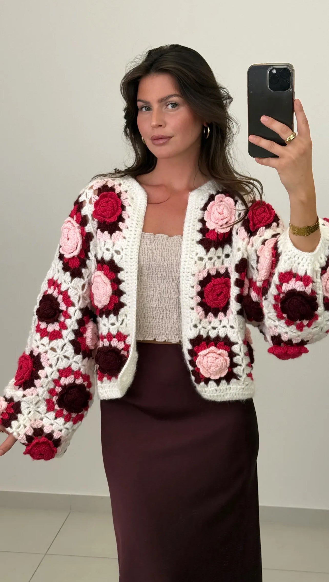 Shadow Bloom Cardigan (Handmade)