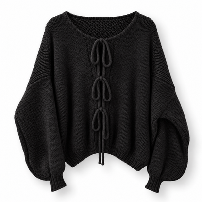 „Mirelle“ - Strickpullover mit Schnürdetails- in verschiedenen Farben