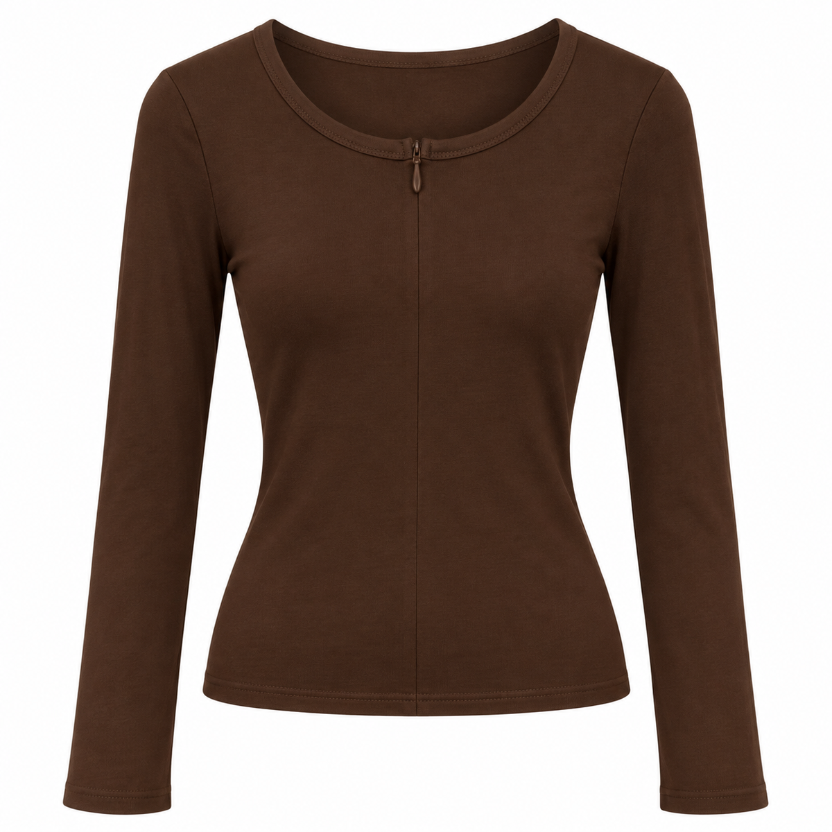 Basic Longsleeve mit Zipper