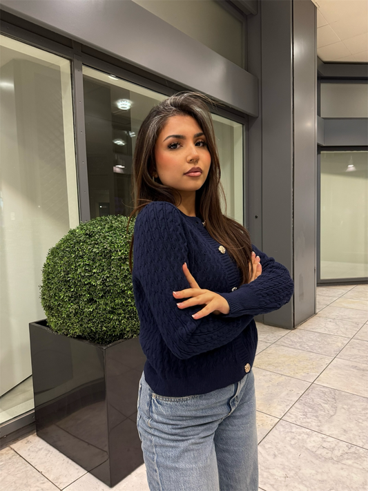 Kabelstrick-Cardigan