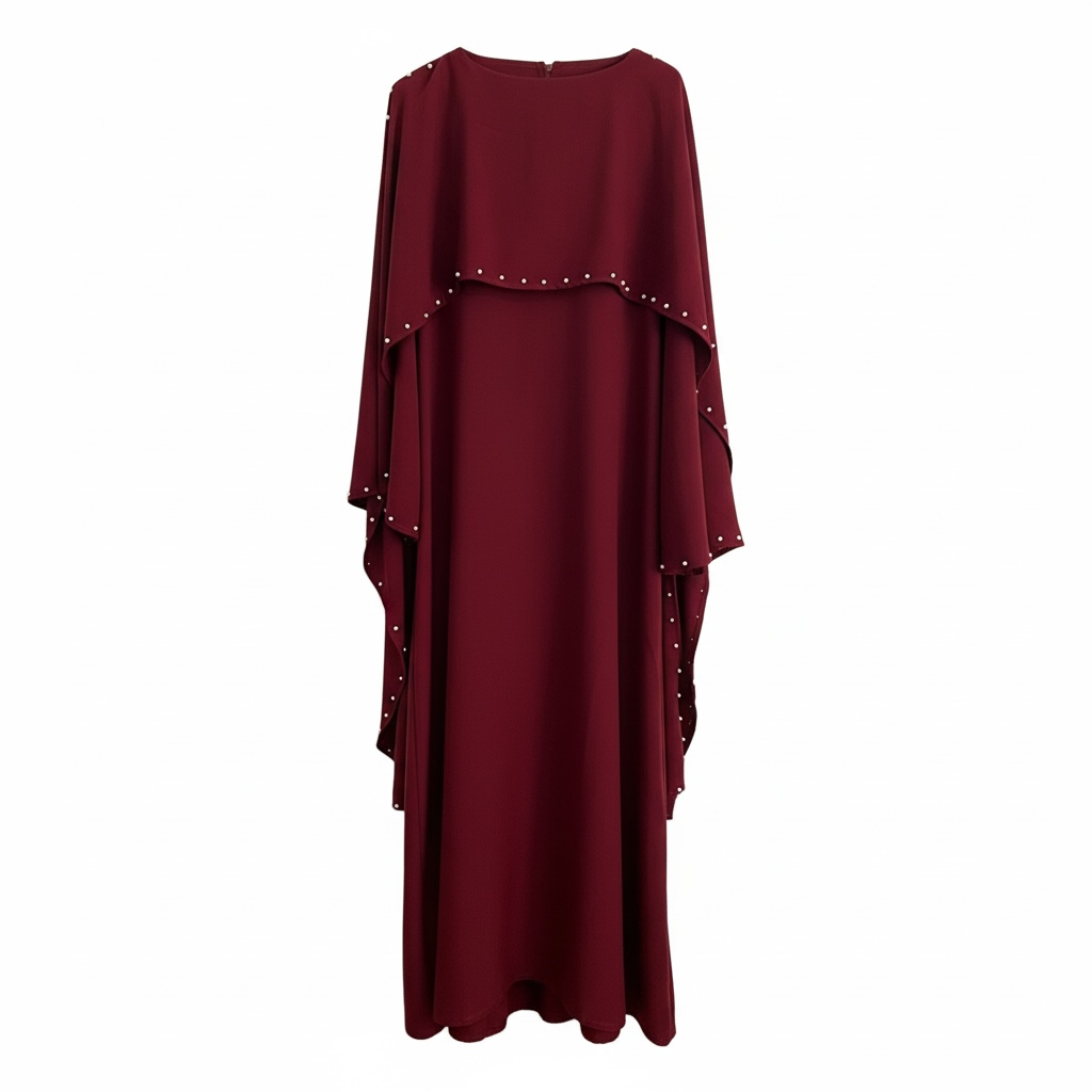 Abaya mit Perlenverzierung
