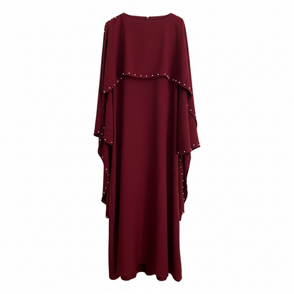 Abaya mit Perlenverzierung