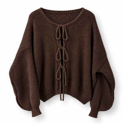 „Mirelle“ - Strickpullover mit Schnürdetails- in verschiedenen Farben
