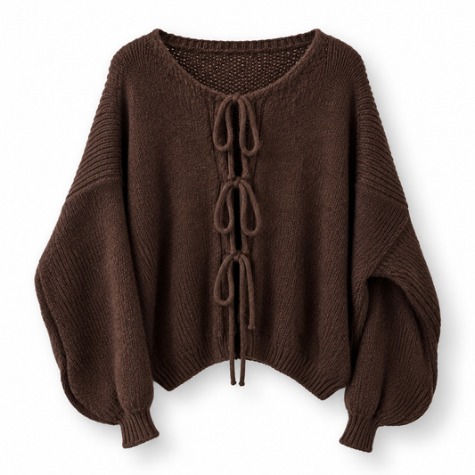 „Mirelle“ - Strickpullover mit Schnürdetails- in verschiedenen Farben