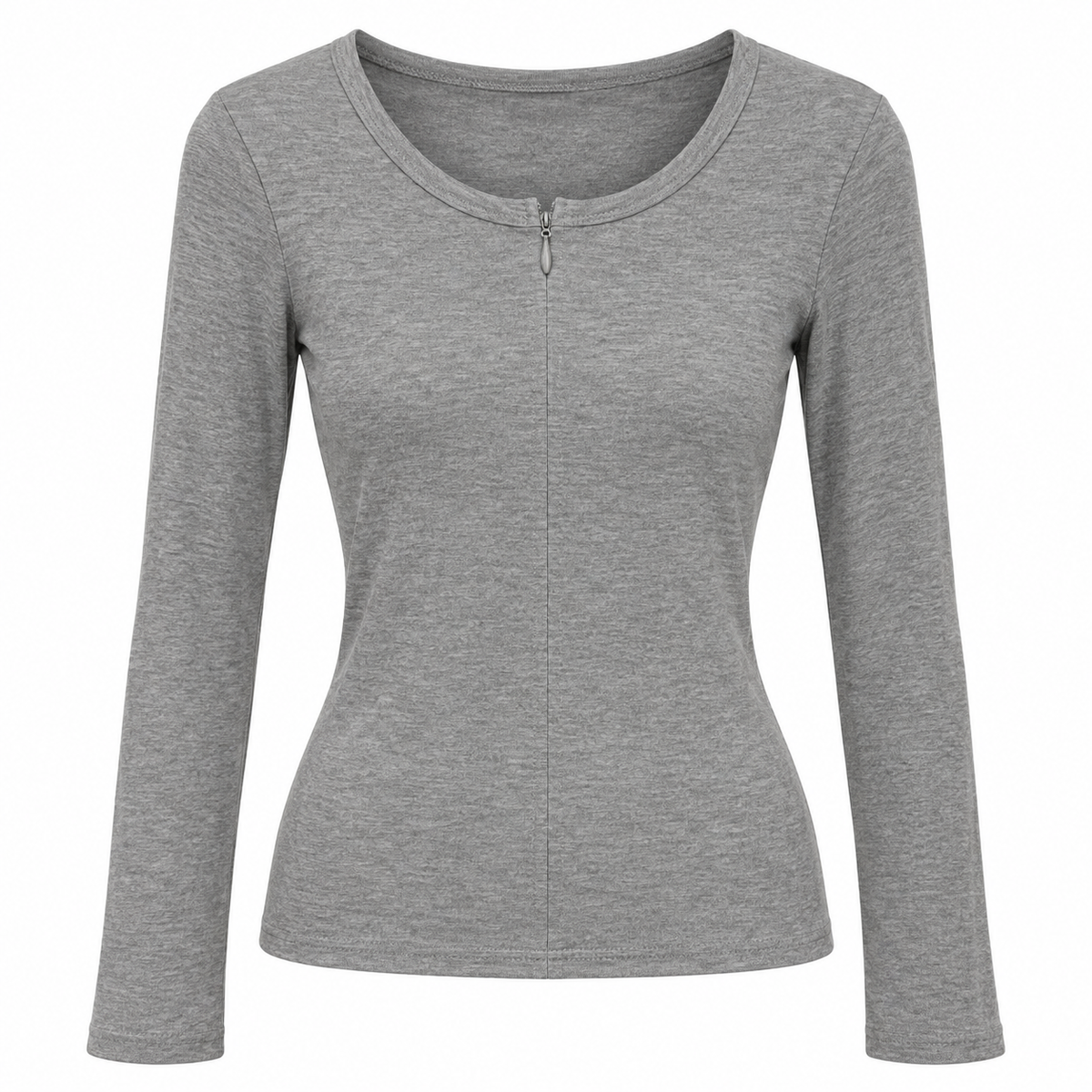 Basic Longsleeve mit Zipper