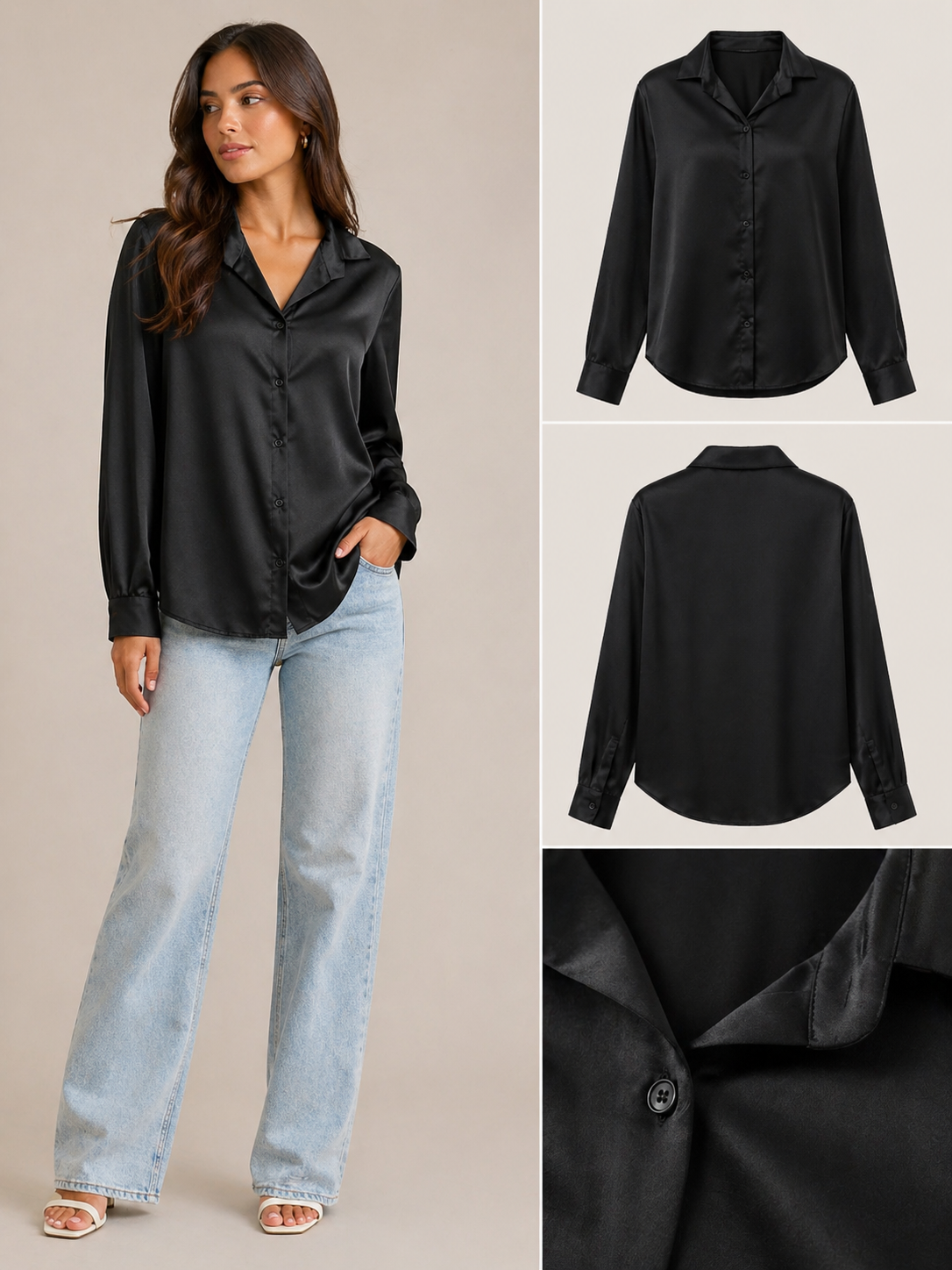 Satin Bluse